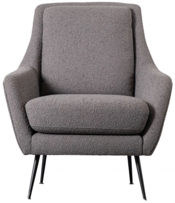 Bromption Armchair - Comes in Dark Grey Linen and Brown Leather Options