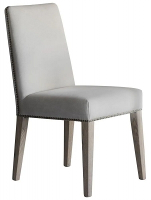 Product photograph of Lisburn Cement Linen Dining Chair Sold In Pairs from Choice Furniture Superstore