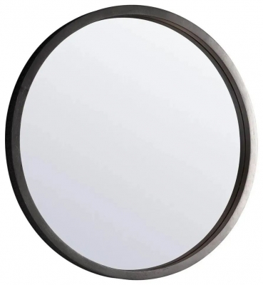 Product photograph of Boho Boutique Black Mango Wood Round Wall Mirror - W 90cm X D 6cm X H 90cm from Choice Furniture Superstore