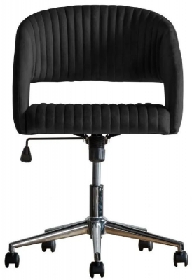 Product photograph of Murray Black Velvet Swivel Chair from Choice Furniture Superstore