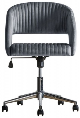 Murray Velvet Swivel Chair - Comes in Charcoal, Black and Grey Options