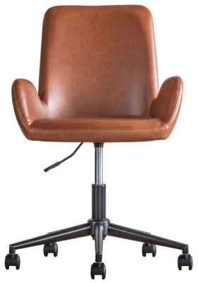 Product photograph of Faraday Leather Swivel Chair - Comes In Brown And Charcoal Options from Choice Furniture Superstore