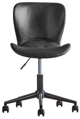 Product photograph of Mendel Charcoal Swivel Chair from Choice Furniture Superstore