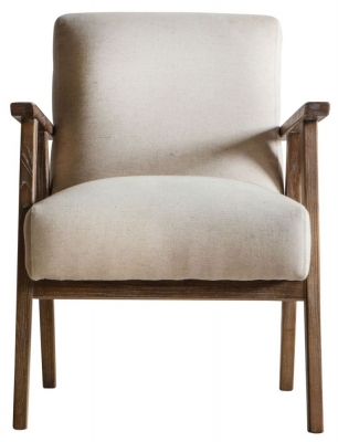Product photograph of Clearance - Neyland Natural Linen Fabric Armchair - Fss14743 from Choice Furniture Superstore