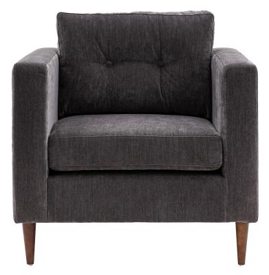 Product photograph of Whitwell Charcoal Fabric Armchair from Choice Furniture Superstore