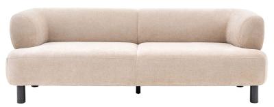 Ardo Fabric 3 Seater Sofa Comes In Cream And Anthracite Options