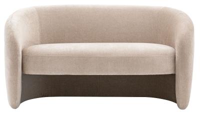 Curvo Fabric 2 Seater Sofa Comes In Cream Grey And Moss Green Options