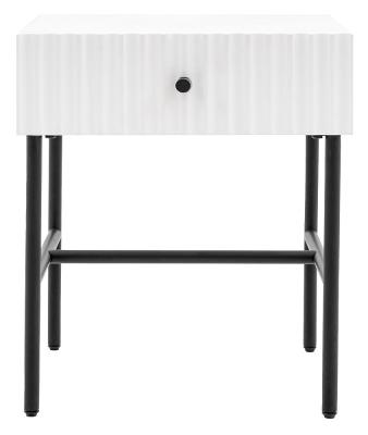Product photograph of Buckhurst 1 Drawer Bedside Cabinet - Comes In White Grey And Blue Options from Choice Furniture Superstore