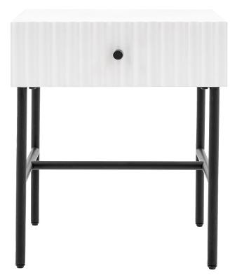 Buckhurst 1 Drawer Bedside Cabinet Comes In White Grey And Blue Options