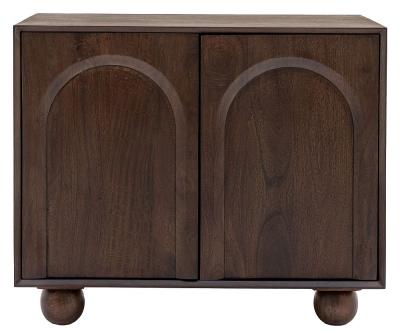 Product photograph of Arc Walnut Mango Wood 2 Door Sideboard from Choice Furniture Superstore