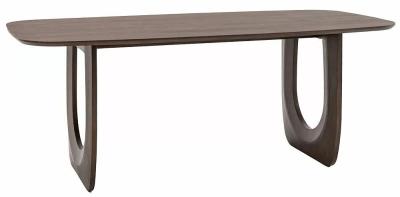 Arc Walnut Mango Wood 8 Seater Dining Table