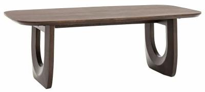 Product photograph of Arc Walnut Mango Wood Coffee Table from Choice Furniture Superstore