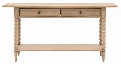 Product photograph of Artisan Natural 2 Drawer Console Table from Choice Furniture Superstore