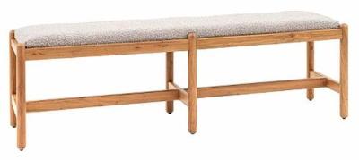 Product photograph of Cannes Natural Acacia Dining Bench from Choice Furniture Superstore