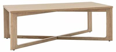 Panelled Grey Washed Oak 120cm Coffee Table