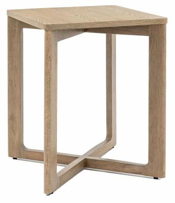 Panelled Grey Washed Oak Side Table