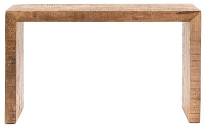 Iowa Mango Wood Console Table Comes In Natural And White Washed Options