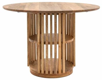 Voss Natural Mango Wood 2 Seater Round Dining Table