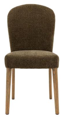 Hinton Moss Green Fabric Dining Chair Sold In Pairs