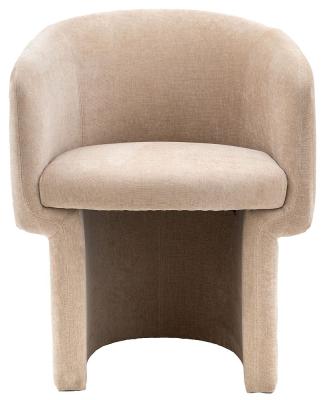 Holm Fabric Dining Chair Comes In Cream Moss Green Rust And Shitake Options