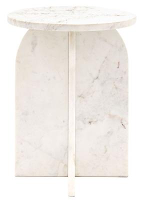 Product photograph of Adell Marble Round Side Table - Comes In White Black Ember And Natural Options from Choice Furniture Superstore