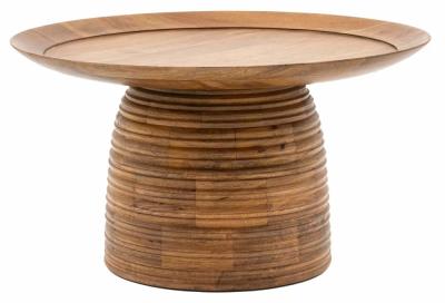 Product photograph of Bellaire Natural Round Side Table from Choice Furniture Superstore