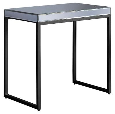 Product photograph of Pedley Glass And Black Side Table from Choice Furniture Superstore