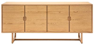 Product photograph of Craft 4 Door Sideboard - Comes In Natural And Smoked Options from Choice Furniture Superstore