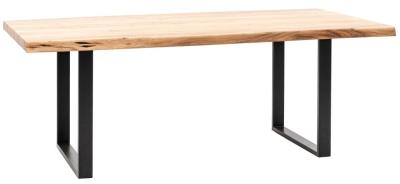 Product photograph of Chisbury Natural And Black 8 Seater Dining Table from Choice Furniture Superstore
