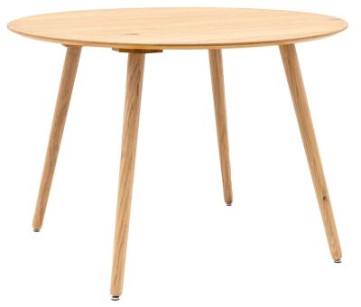 Hatfield 2 Seater Round Dining Table Comes In Natural And Smoked Options