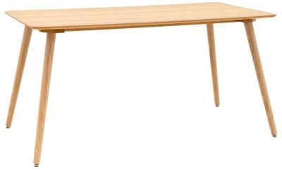 Product photograph of Hatfield 6 Seater Dining Table - Comes In Natural And Smoked Options from Choice Furniture Superstore