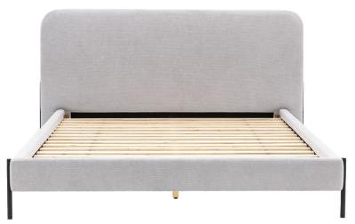 Oslo 4ft 6in Double Fabric Bed Comes In Light Grey And Dark Grey Options