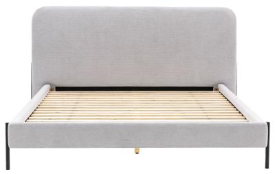 Oslo 5ft King Size Fabric Bed Comes In Light Grey And Dark Grey Options