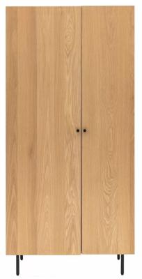 Product photograph of Ashdown Natural 2 Door Wardrobe from Choice Furniture Superstore