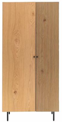 Product photograph of Hyland Natural 2 Door Wardrobe from Choice Furniture Superstore