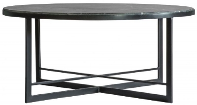 Product photograph of Necton Marble Effect Coffee Table - Comes In Black And Silver Leg Options from Choice Furniture Superstore