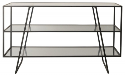 Product photograph of Pollard Black And Glass Console Table from Choice Furniture Superstore