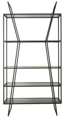 Product photograph of Putney Black Metal Open Large Display Unit from Choice Furniture Superstore
