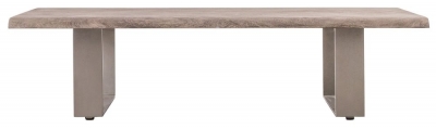 Product photograph of Pembroke Grey Acacia Wood And Metal Coffee Table from Choice Furniture Superstore