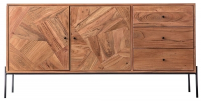 Product photograph of Oklahoma Acacia Wood Large Large Sideboard - 2 Doors from Choice Furniture Superstore