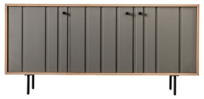 Product photograph of Grenola Oak And Grey Painted 3 Door Sideboard from Choice Furniture Superstore
