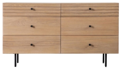 Product photograph of Okayama Oak 6 Drawer Chest from Choice Furniture Superstore