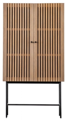 Product photograph of Floriston Oak 2 Door Cocktail Cabinet from Choice Furniture Superstore
