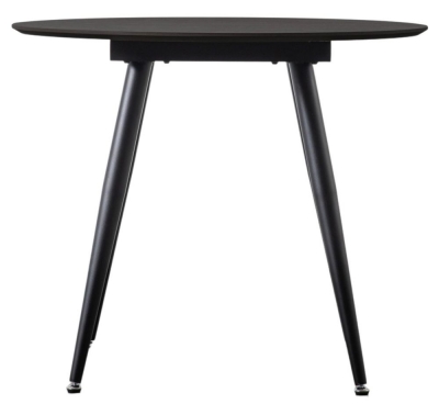 Product photograph of Astley Black Oak 90cm Round Dining Table from Choice Furniture Superstore