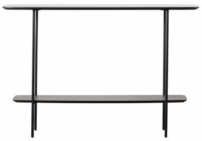 Product photograph of Ludworth Black Marble Console Table from Choice Furniture Superstore