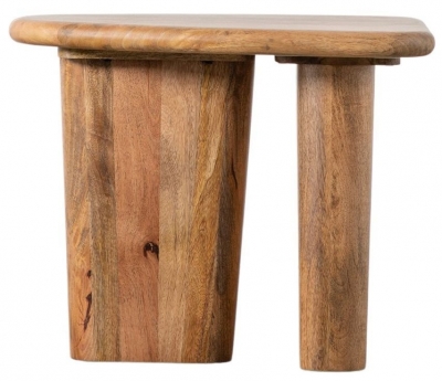Product photograph of Arnett Natural Mango Wood Side Table from Choice Furniture Superstore