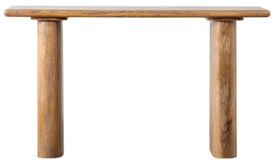 Product photograph of Arnett Natural Mango Wood Console Table from Choice Furniture Superstore