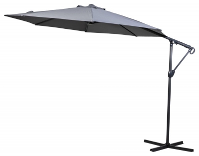 Product photograph of Vazzano Grey 300cm Cantilever Parasol Crank from Choice Furniture Superstore