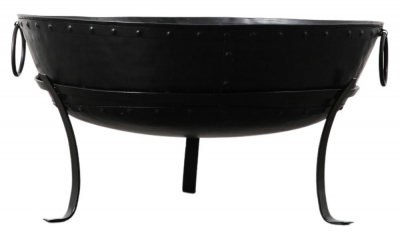 Product photograph of Agnella Black Outdoor Garden Firepit from Choice Furniture Superstore