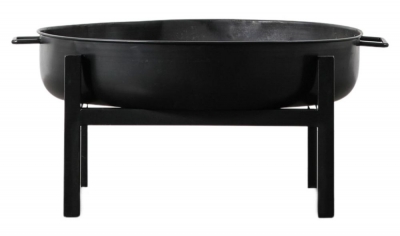 Product photograph of Casoli Black Outdoor Garden Firepit from Choice Furniture Superstore